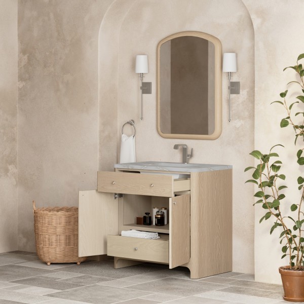 36″ James Martin Gracyn D125-V36-CSD-3VSL Vanity Cabinet Victorian Silver Top
