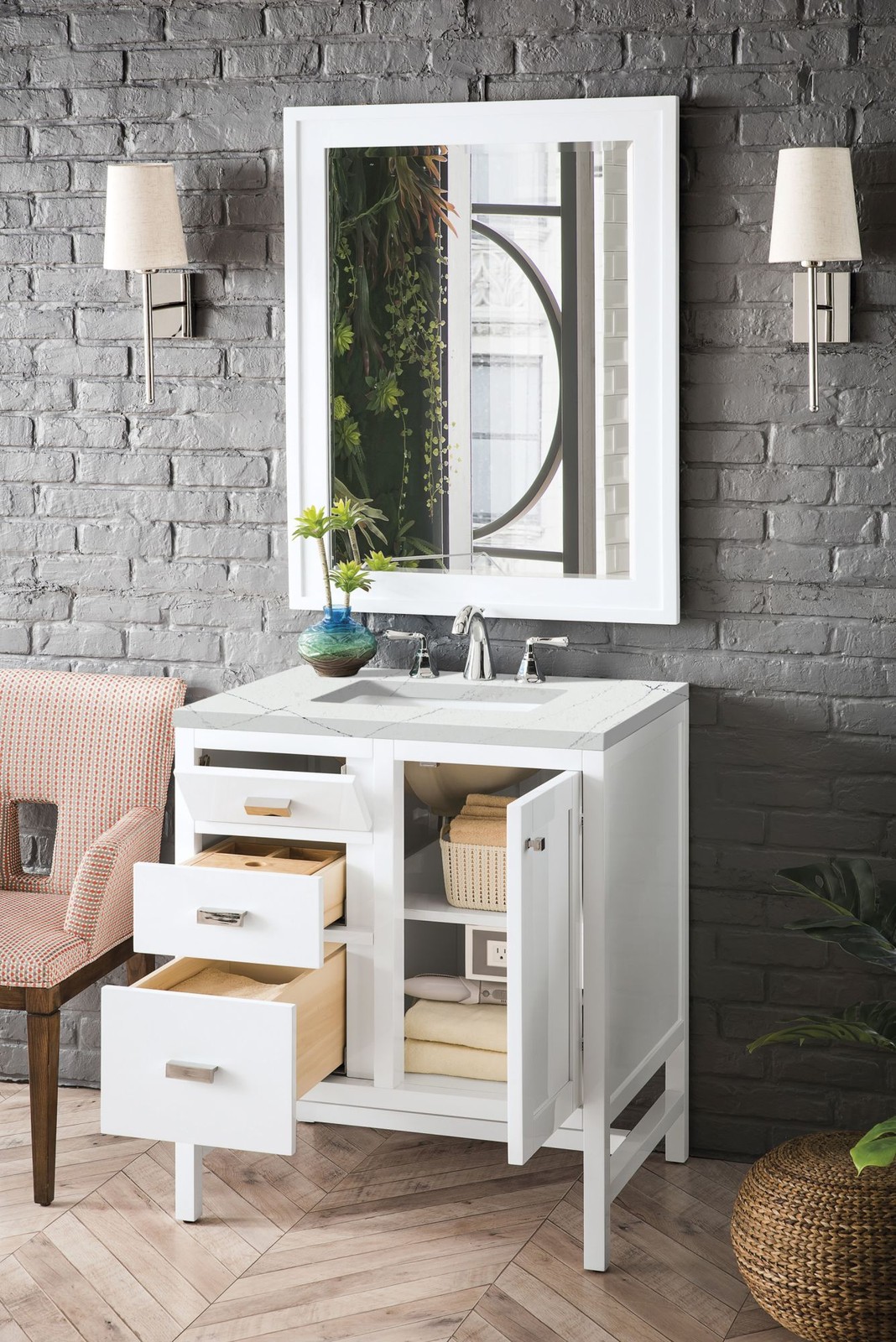 James Martin Vanities E444-V30-3ENC Addison 30″ – White