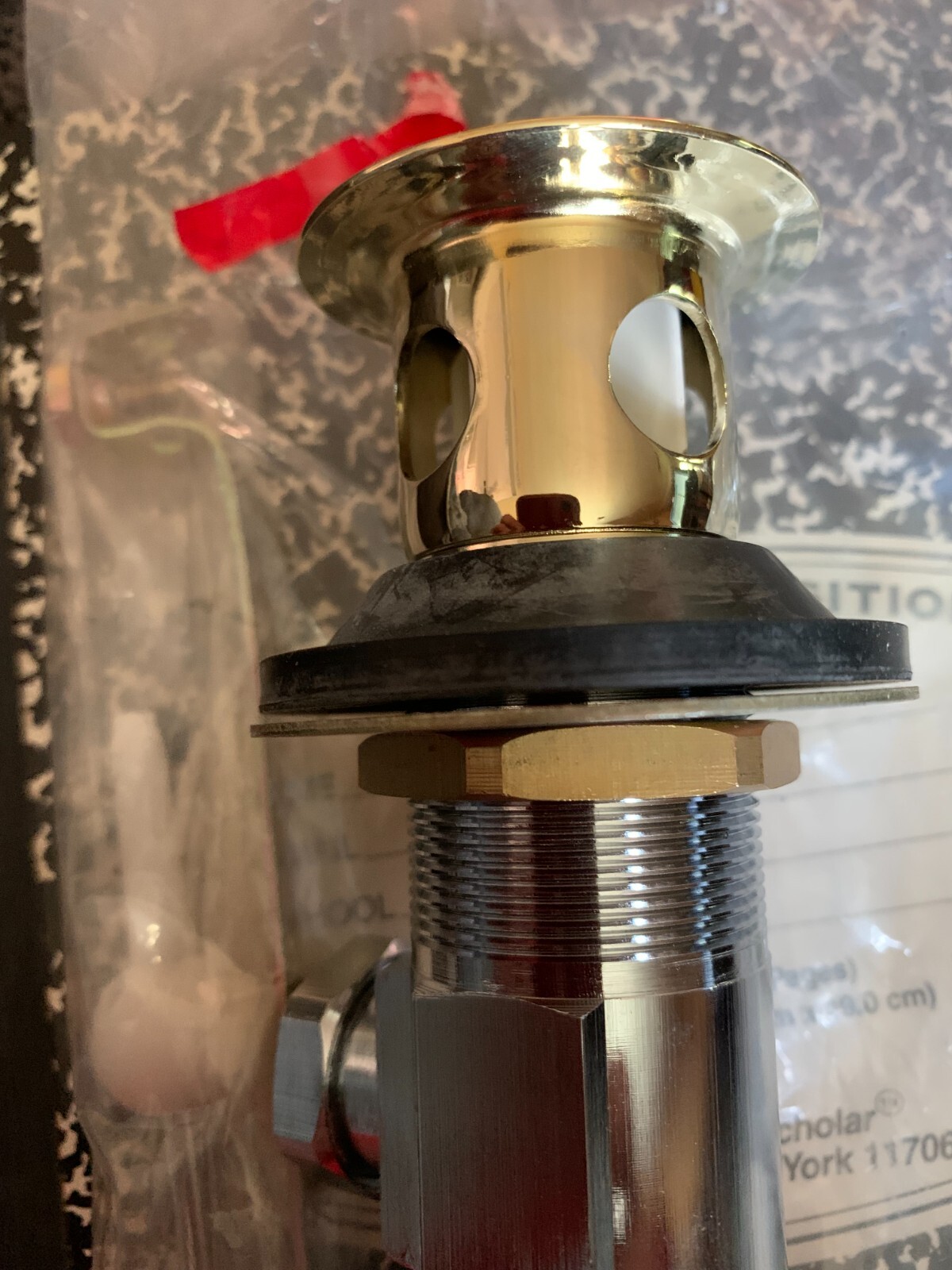 Delta RP26533PB OEM Metal Drain Pop up LESS ROD FOR Bathroom Polished Brass