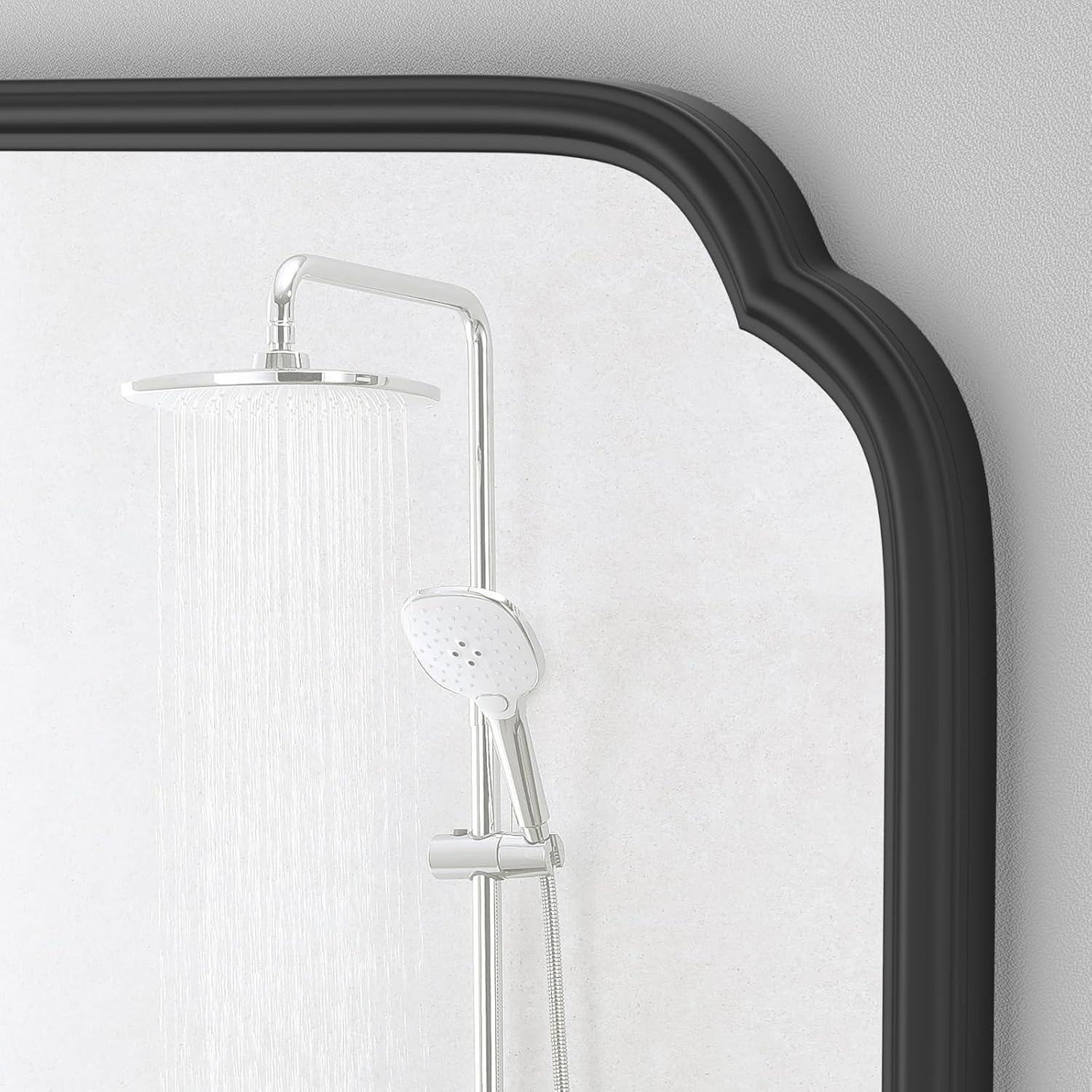 Modern Black Bathroom Vanity Mirror 24″ x 36″ with Metal Frame, Rounded Corners