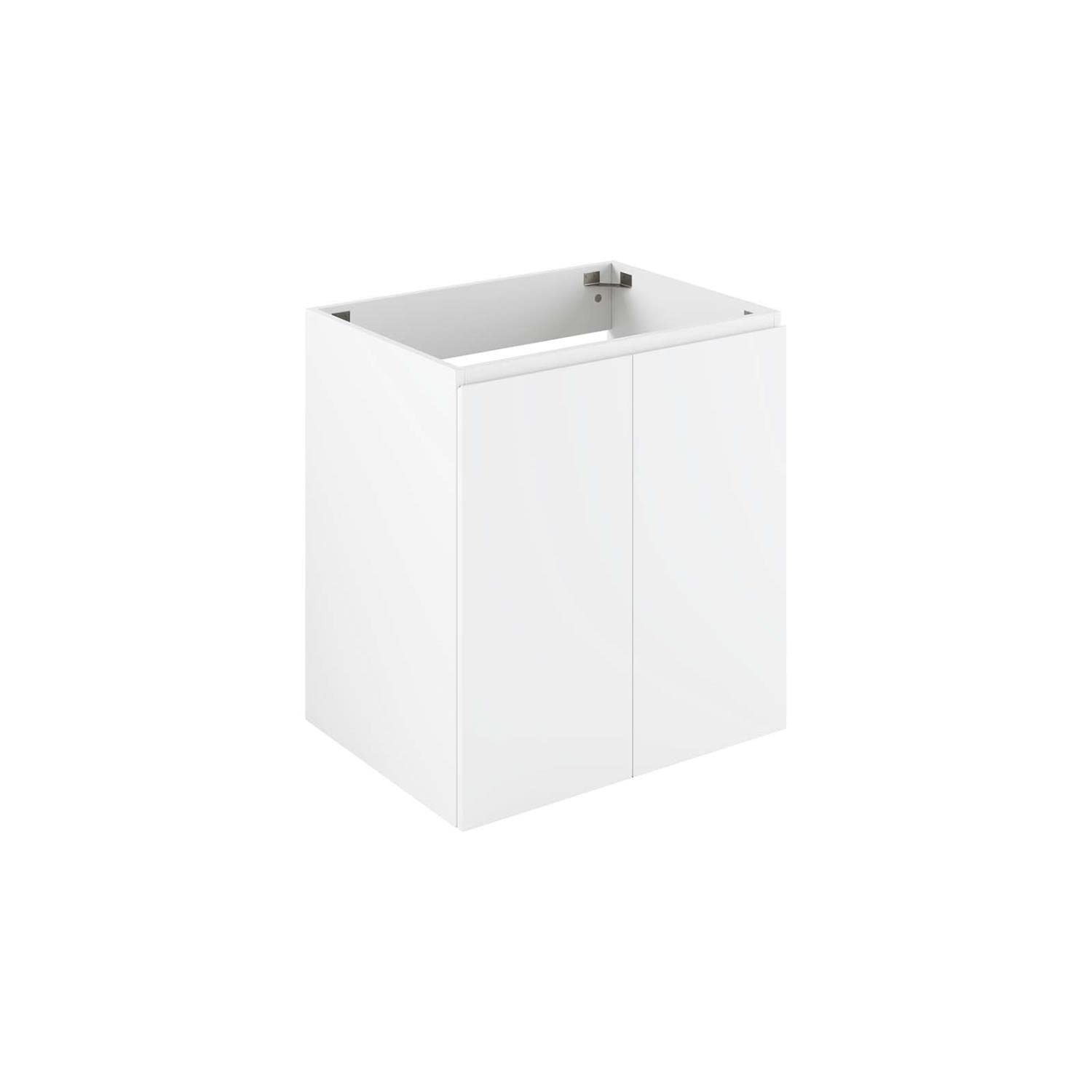 Modway Vitality 23″ Plastic and Wood Wall-Mount Bathroom Vanity in White