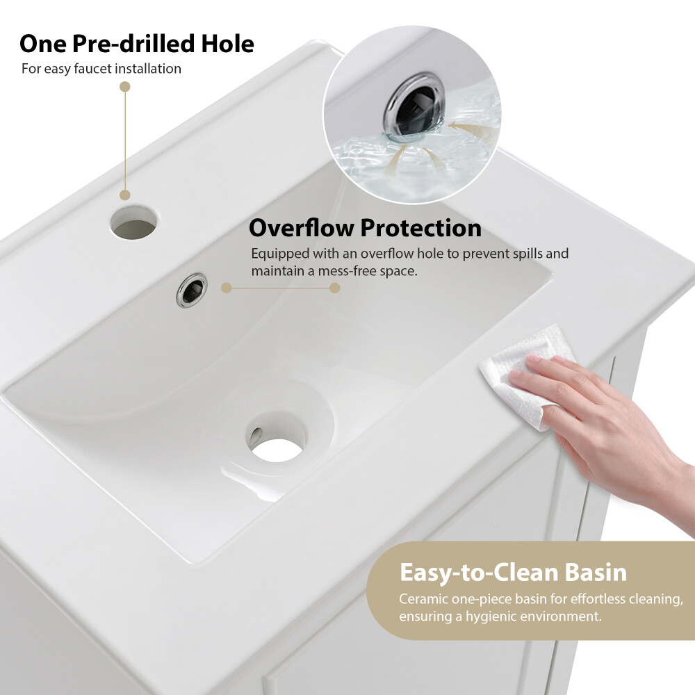 20 Inch Bathroom Vanity Modern Small Bathroom Vanity Cabinet With Ceramic Basin