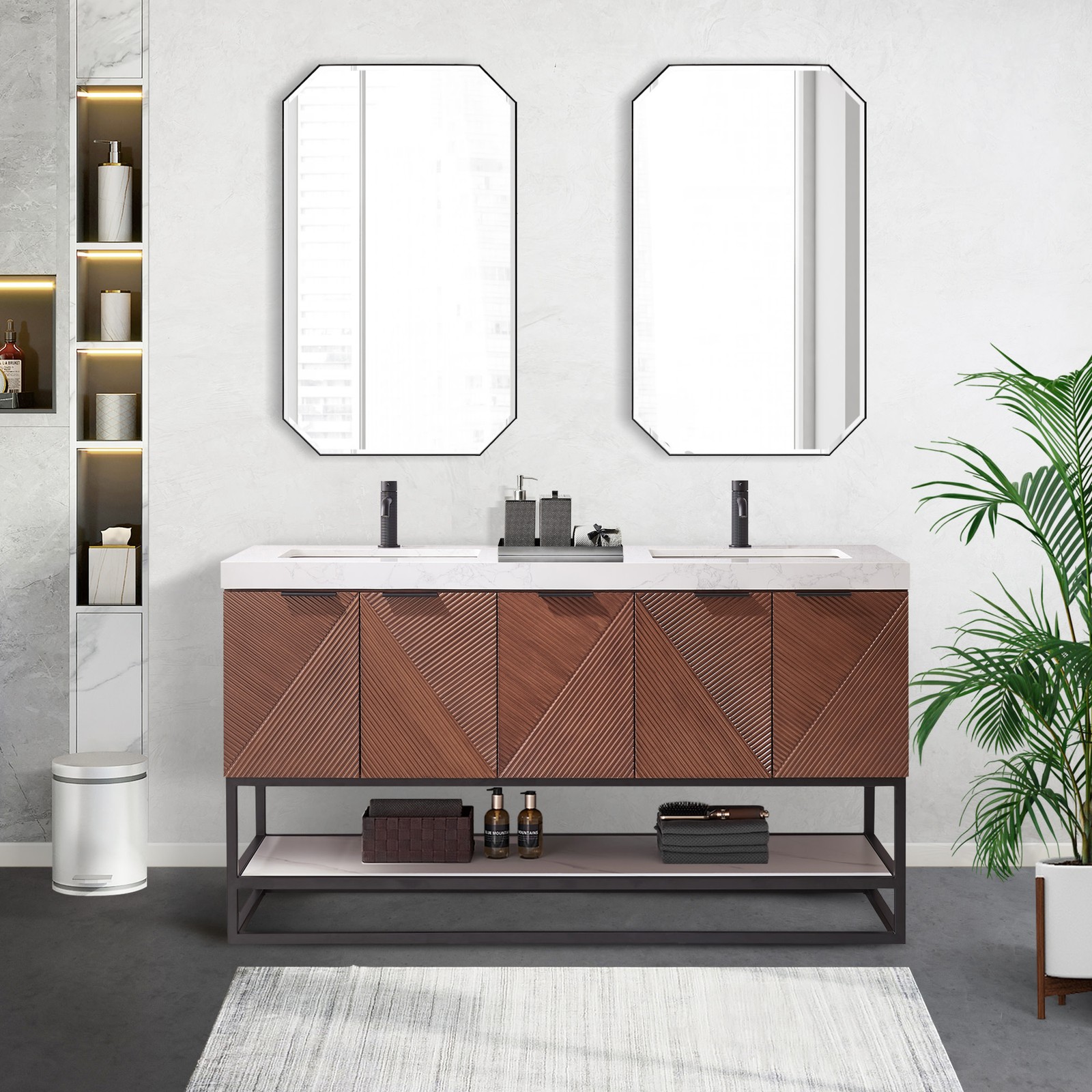 Miseno MV-NM-MAHO60DB-GWT Mahon 60″ – North American Deep Walnut