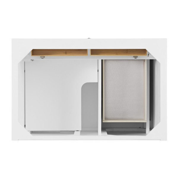 36″ James Martin Lorelai 424-V36-BW-3CSP Vanity Cabinet Charcoal Soapstone Top