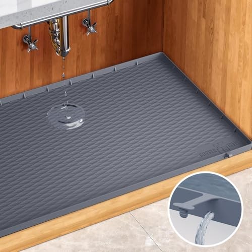 Waterproof Under Sink Mat – Silicone – 34″ x 22″ – Premium Quality