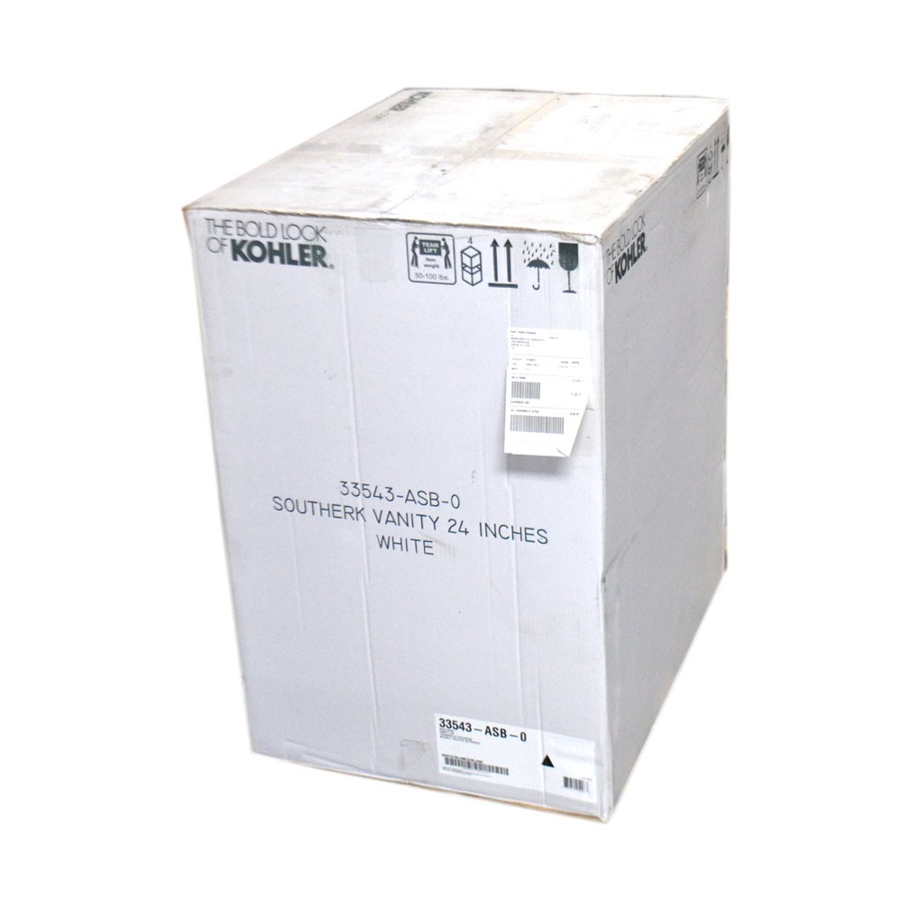 NEW Kohler K-33543-ASB-0 Southerk 24″ Vanity Quartz Top Bathroom Cabinet w/ Sink
