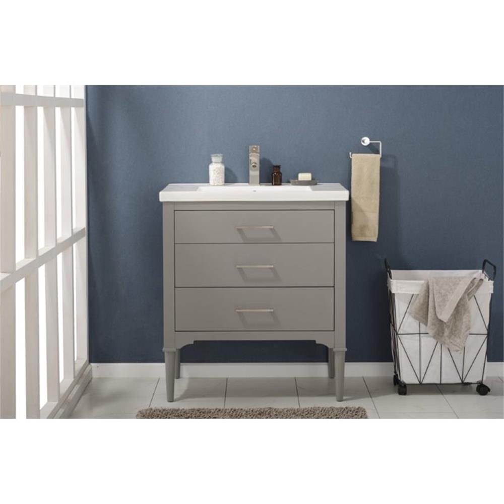 Design Element Group Mason 30″ Single Sink Vanity in Gray