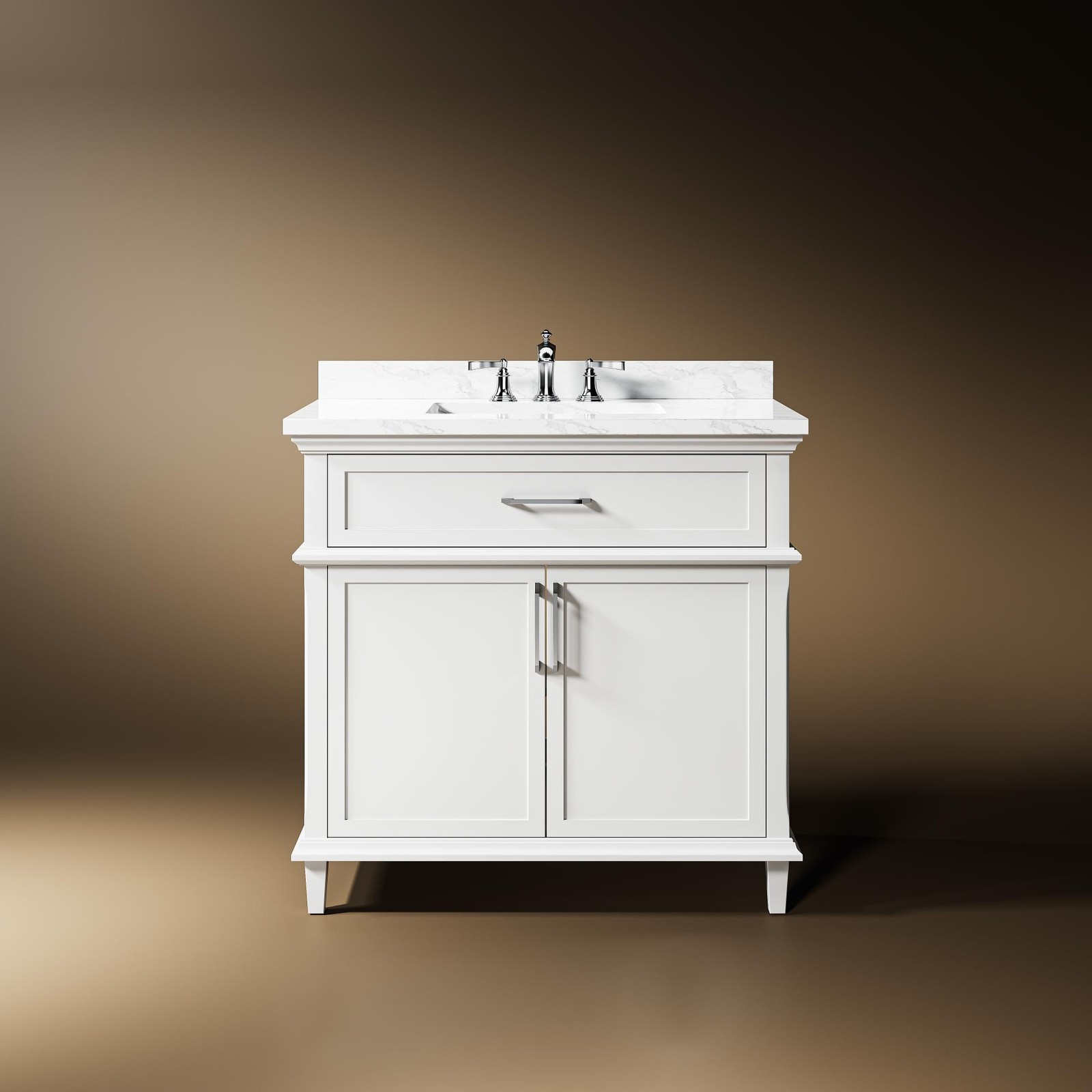 HOROW 36 Inch Bathroom Vanity with Sink, Free Standing Single Basin Vanity Set