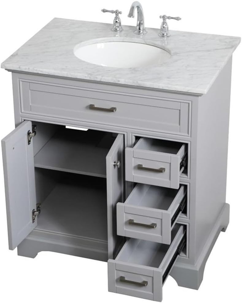 Elegant Lighting – VF15032GR – 32 Inch Single Bathroom Vanity in Grey