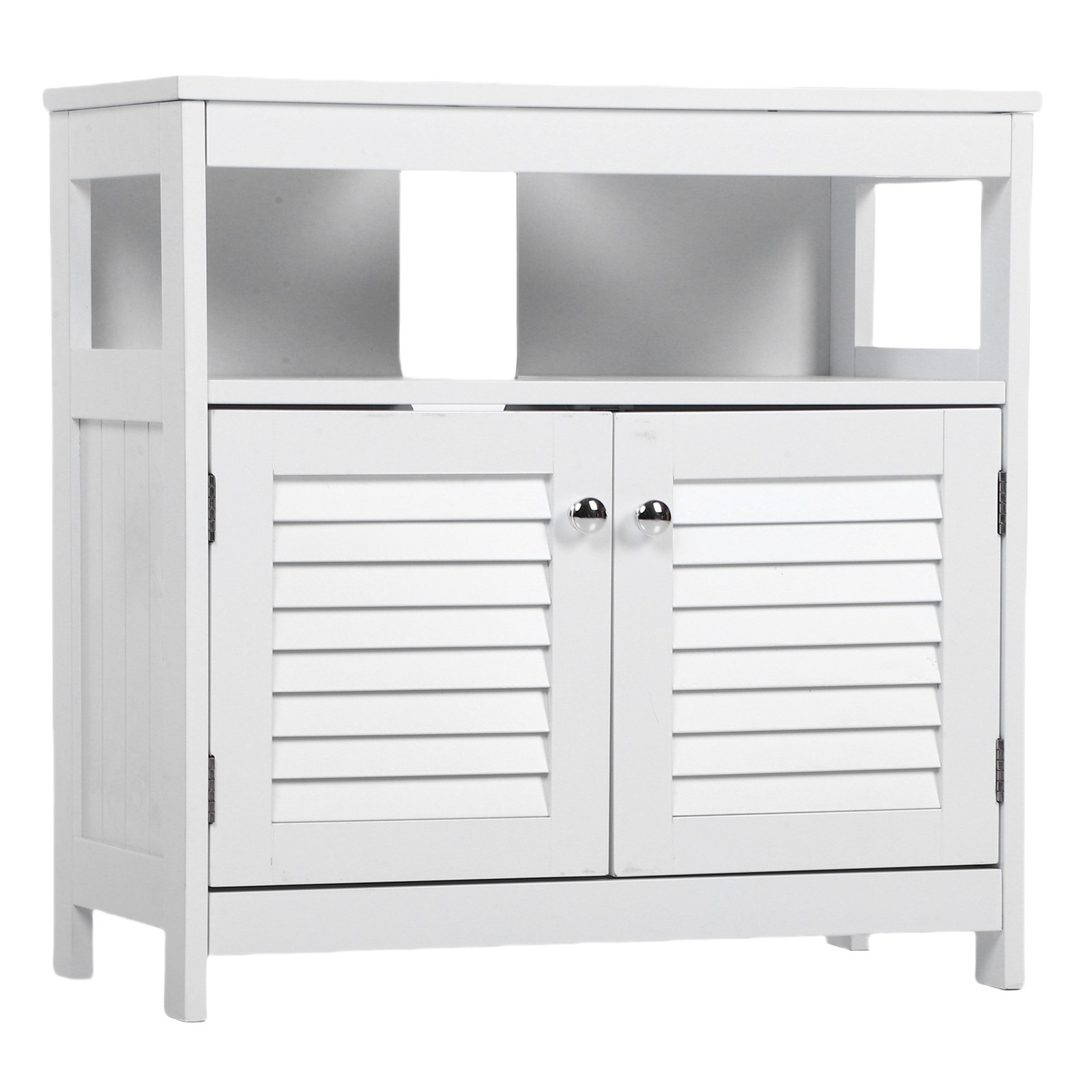 Bathroom Vessel Sink Vanity Under Sink Storage Cabinet With 2 Doors Open Shelf