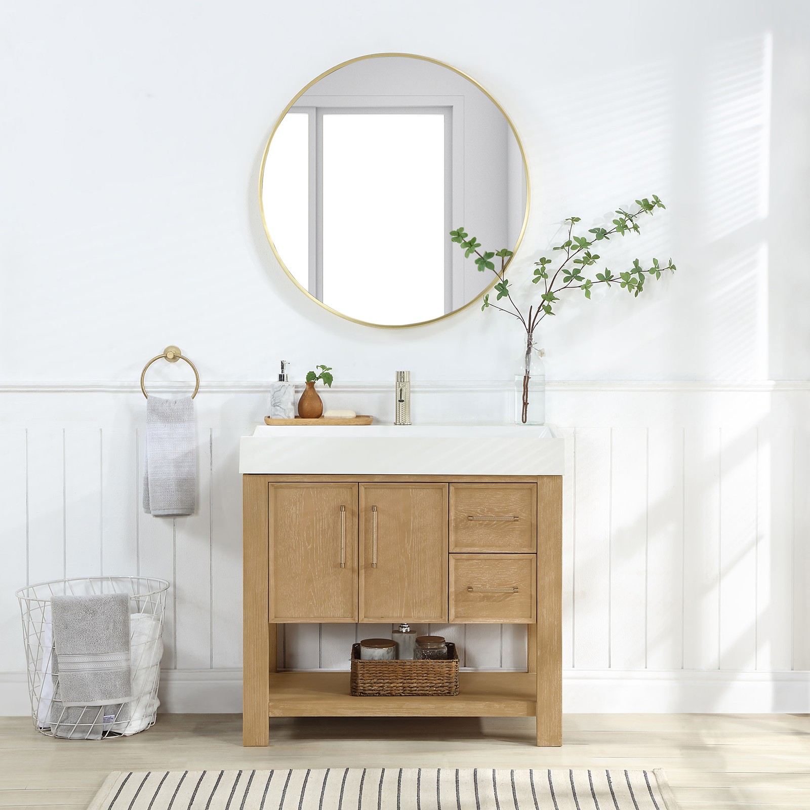 Miseno MV-NM-VERA36-WHT Vera 36″ – Washed Ash Grey