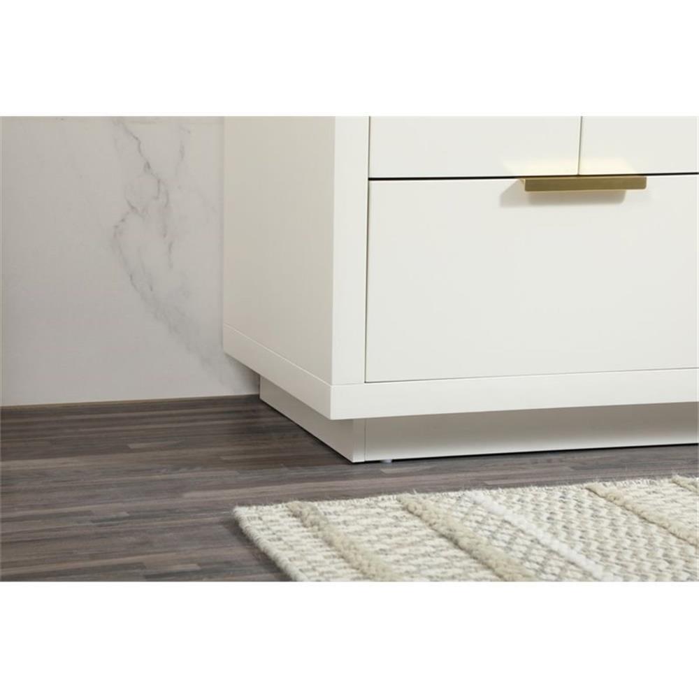 Elegant Decor Blake 24″ Aluminum Alloy MDF Single Bathroom Vanity in White
