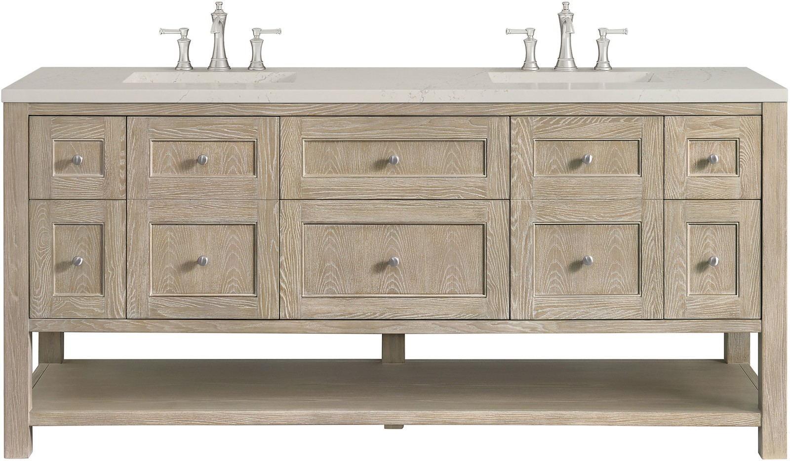 James Martin Vanities 330-V72-FSFR Breckenridge 72″ – Whitewashed Oak