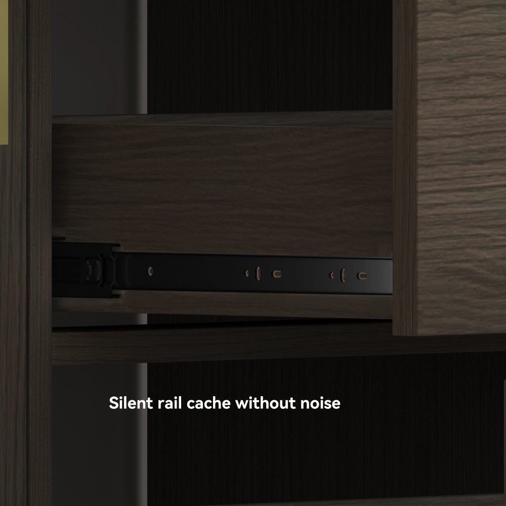48″ Dark Brown Bathroom Vanity with Soft Close Doors and 6 Drawers