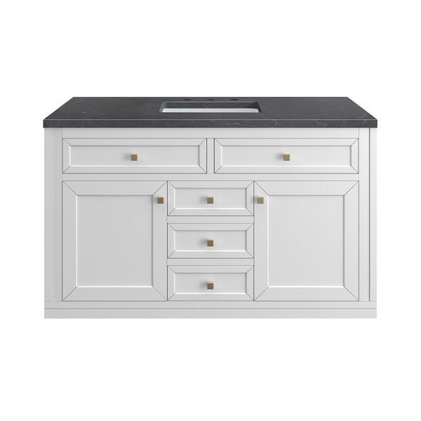 48″ James Martin Chicago 503-V48-GW-3CSP Vanity Cabinet Charcoal Soapstone Top