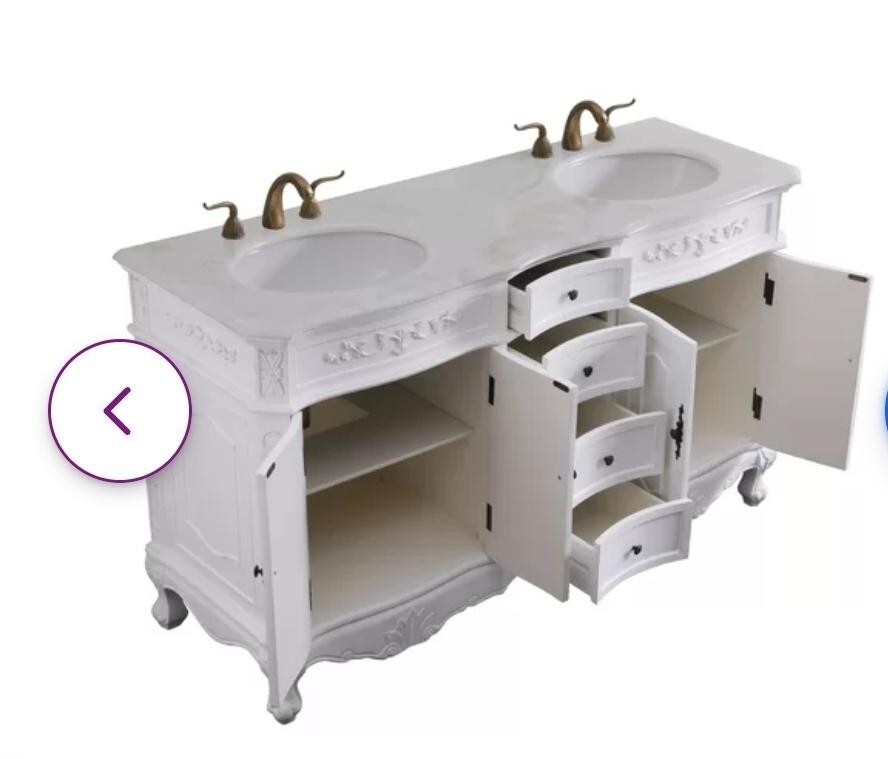 Halethorpe 60 double bathroom vanity set by Laurel foundry  modern farmhouse 