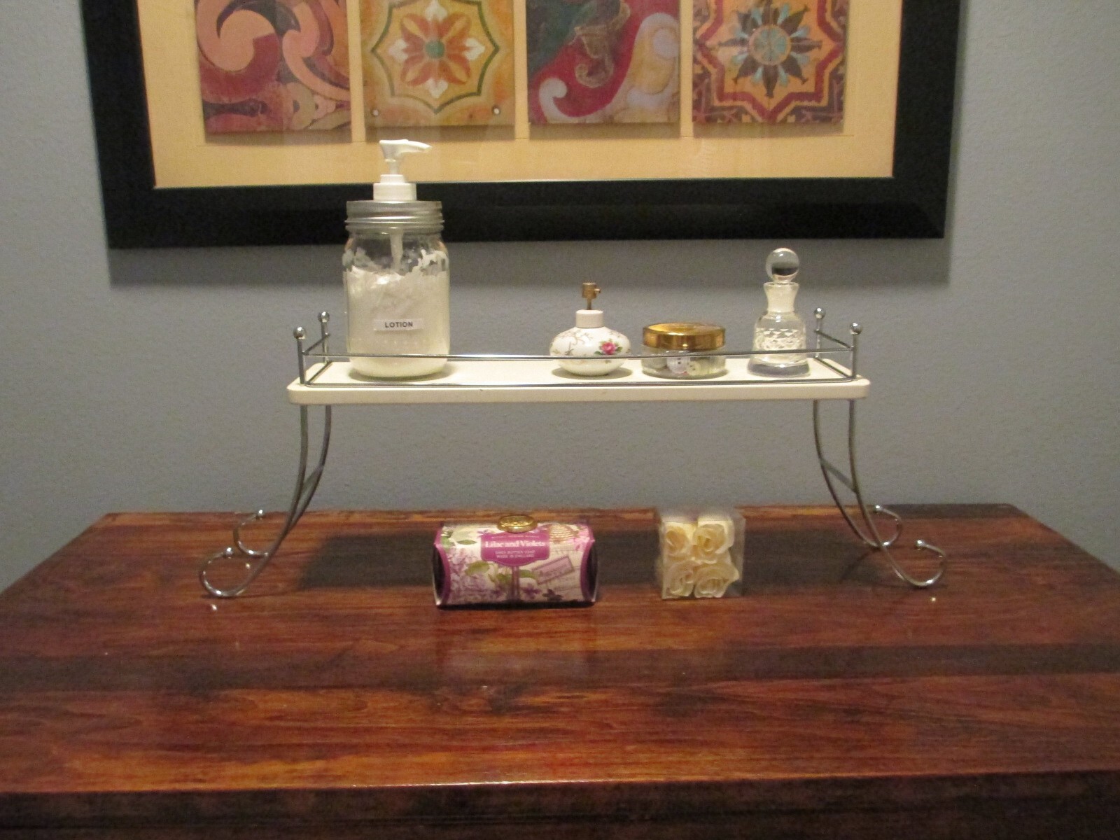 Vanity Shelf,Vintage Mid Century Modern,Knick/Knack Shelf
