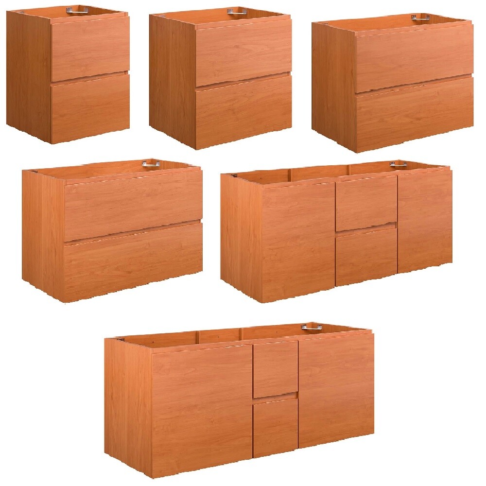 Cherry Walnut Wall-Mount floating Bathroom Vanity Cabinet (Sink NOT Included)