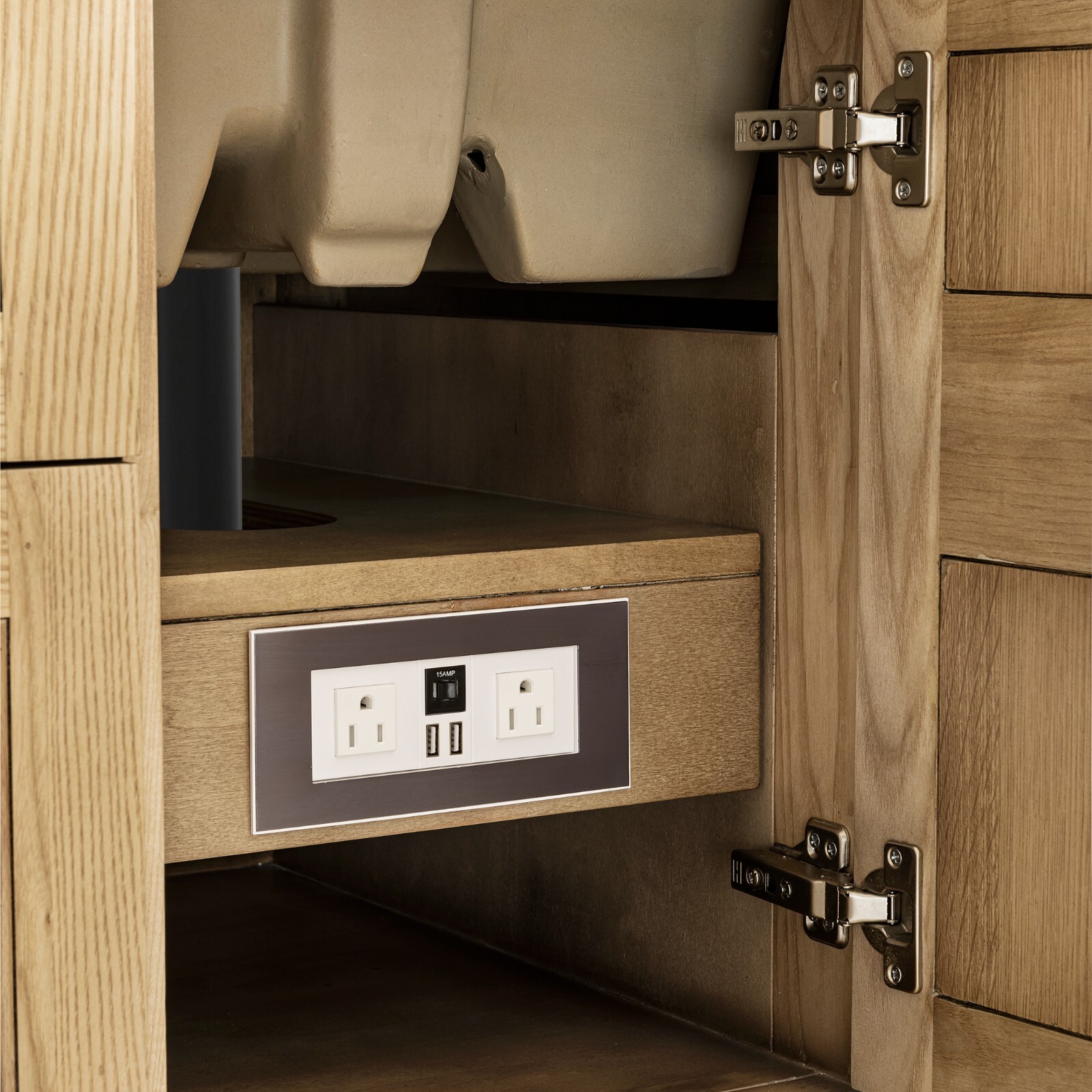 72in James Martin Breckenridge 330-V72-LNO Vanity Base Only, Light Natural Oak