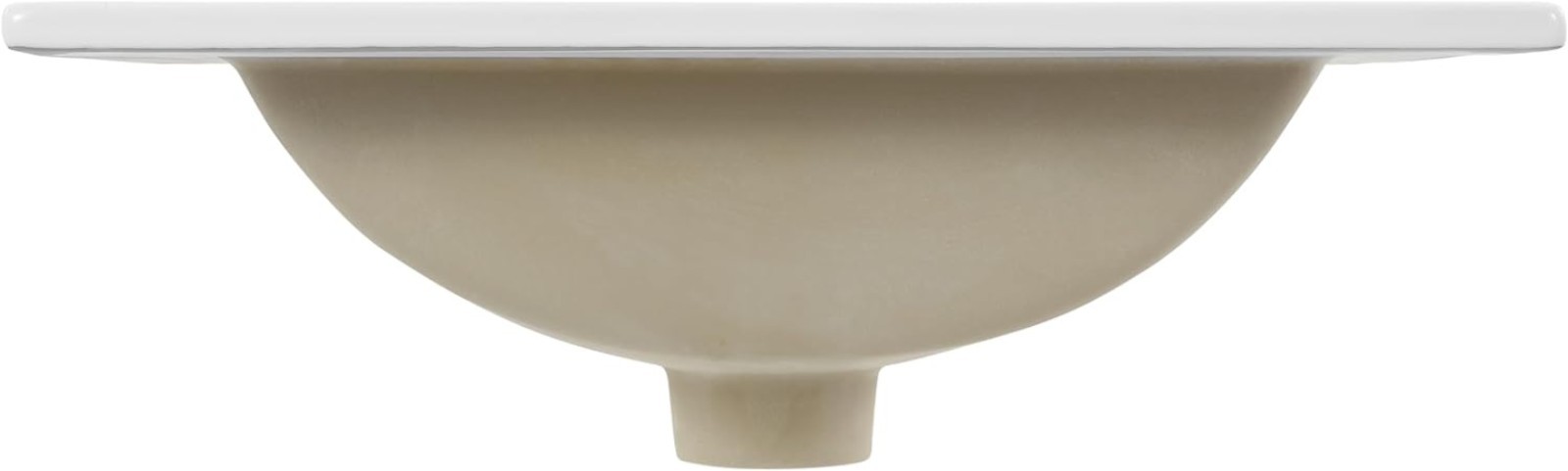 Contemporary 20″ White Ceramic Sink Top with Overflow Drain – Easy Install