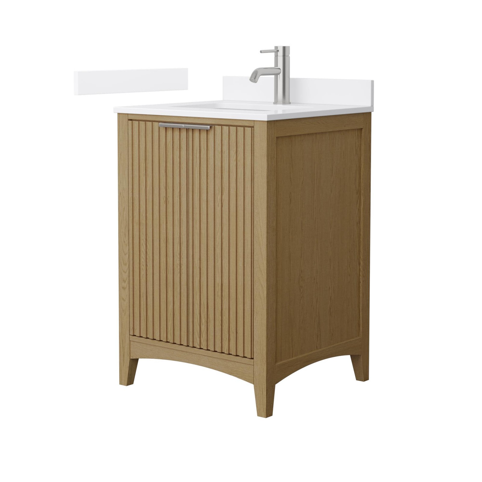 Wyndham Collection WCF9191-24S-VCA-UNSMXX Palmilla 24″ – Natural Oak / White