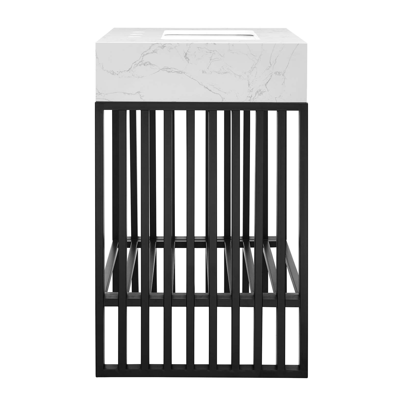 Modway Gridiron 24″ Bathroom Vanity in White Black