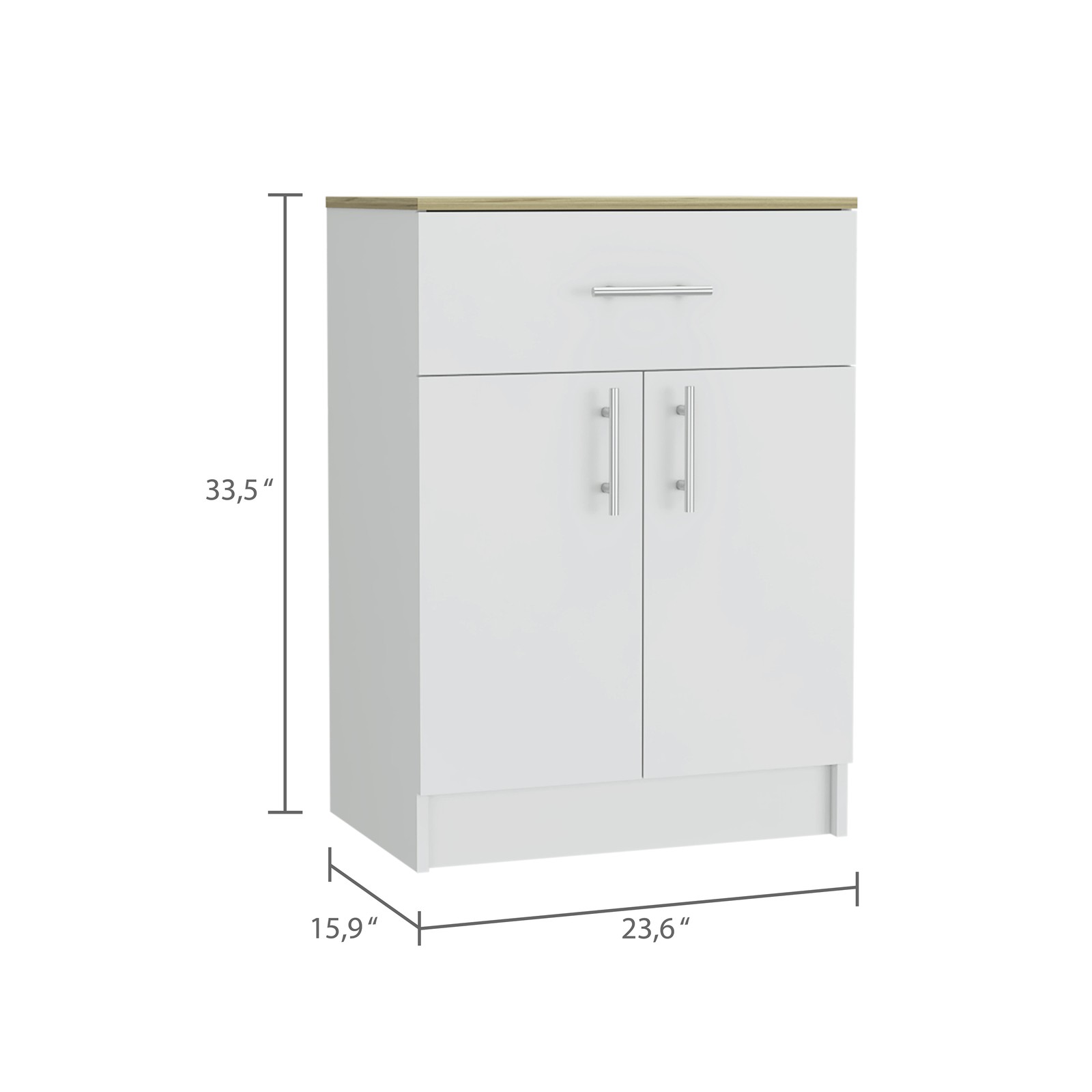 Oxford Pantry Cabinet, One Drawer, One Double Door Cabinet With Two Shelves