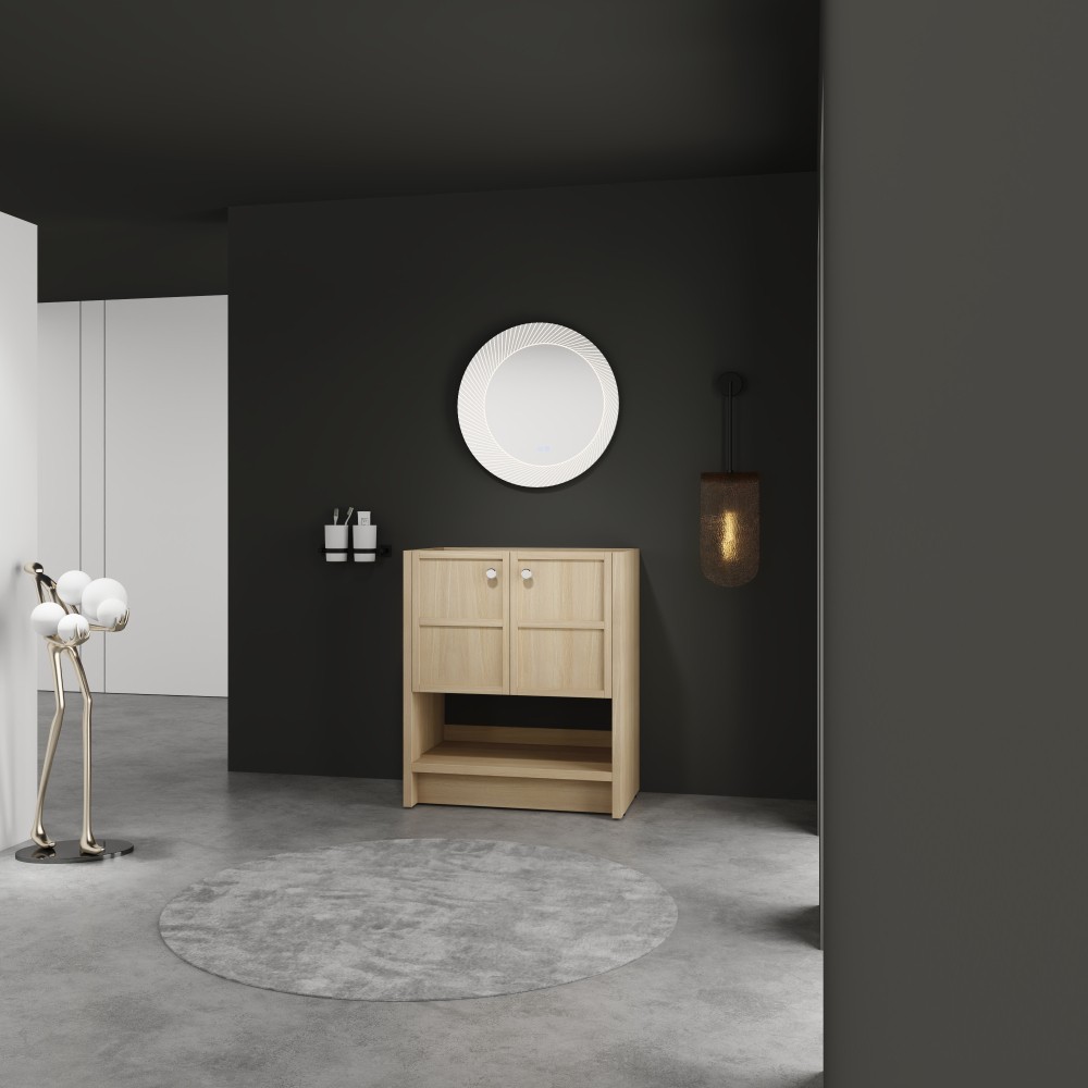 Vanity with Countertop, Freestanding, Featuring Dual Soft-Close Doors