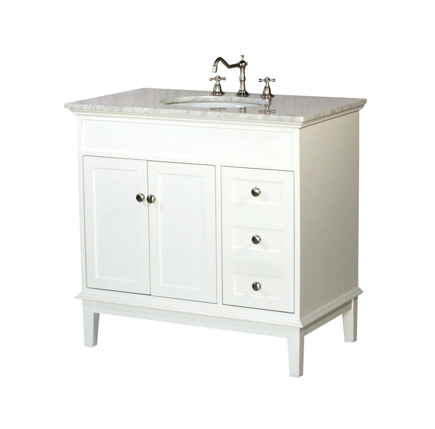 36-Inch Contemporary Style Single Sink Bathroom Vanity Model 301-36 WK