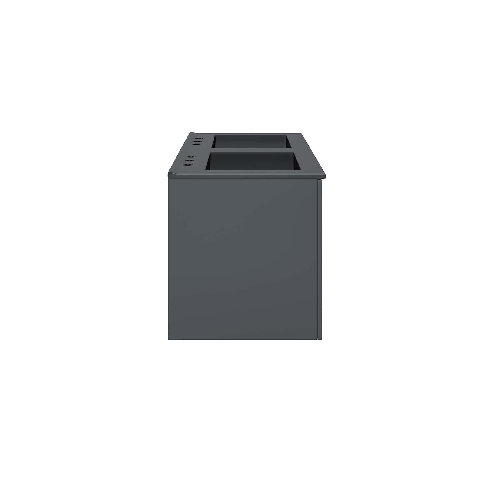 Modway Vitality 48″ Double Sink Bathroom Vanity in Gray Black