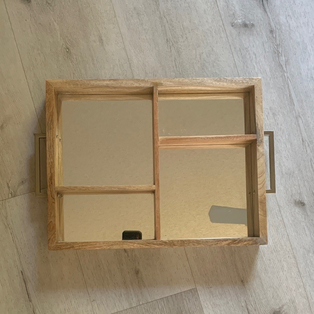 Wooden Bath Tray with handles Mirror Surface home decor elegant classic
