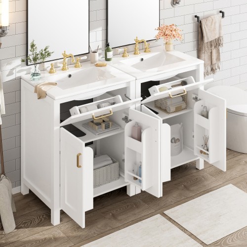 Modern 48” Wide Bath Vanity With Sink Durable Construction Bathroom Vanity Sink
