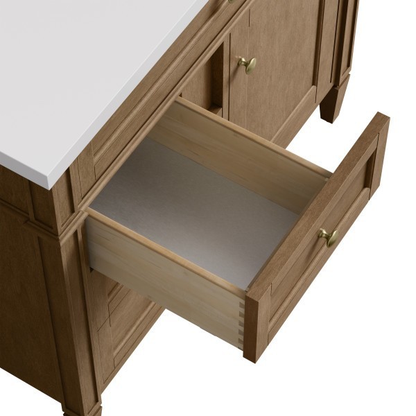 36″James Martin Brittany 655-V36-PCN-1WZ Vanity Cabinet White Zeus Silestone Top