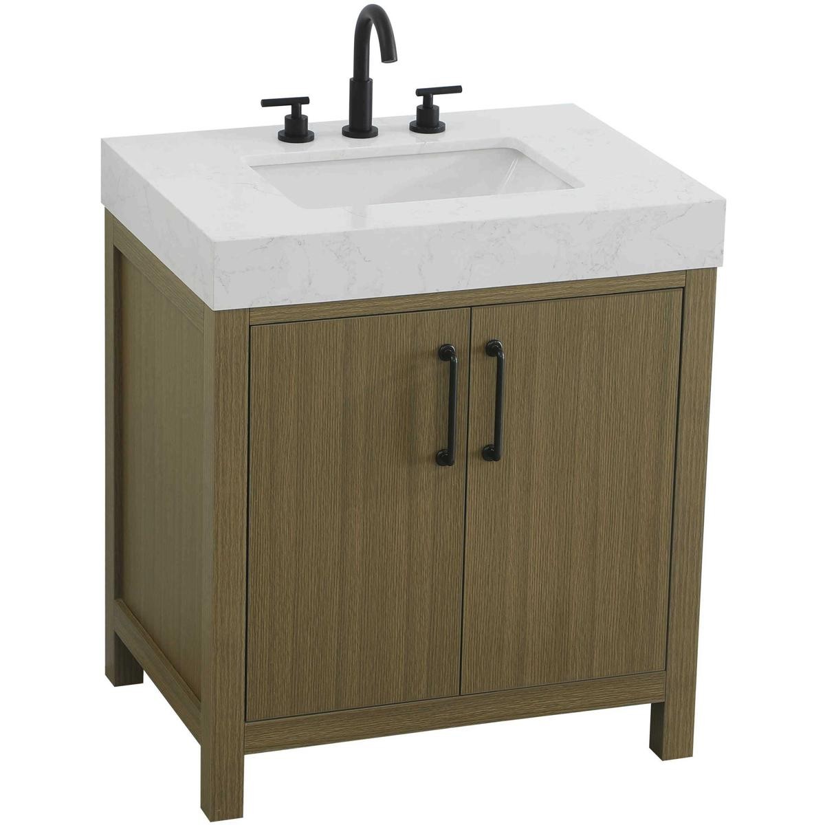 Elegant Lighting VF60630MCB Nathan Vanity Chestnut Brown
