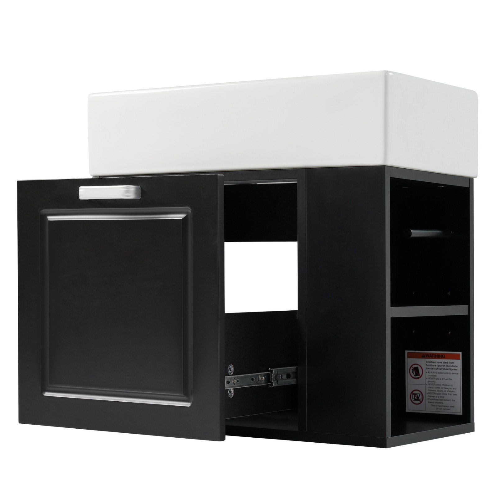 21.8″ Bathroom Vanity w/Ceramic Sink Wall Mounted Storage Cabinet w/Drawer