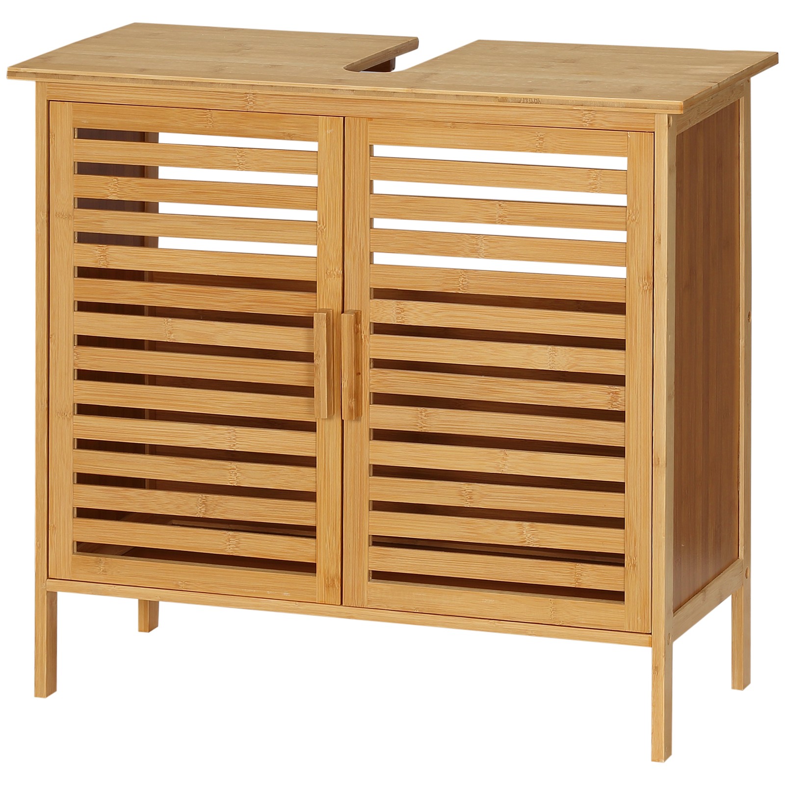 Bamboo Under Sink Cabinet Bathroom Organizer