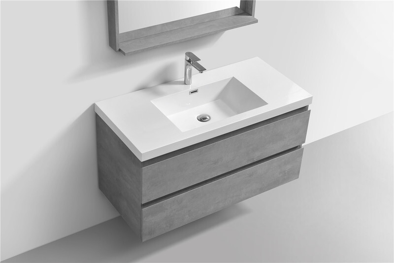 BOHEMIA LINA 42″ WALL MOUNTED BATH VANITY WITH REINFORCED ACRYLIC SINK MOB42