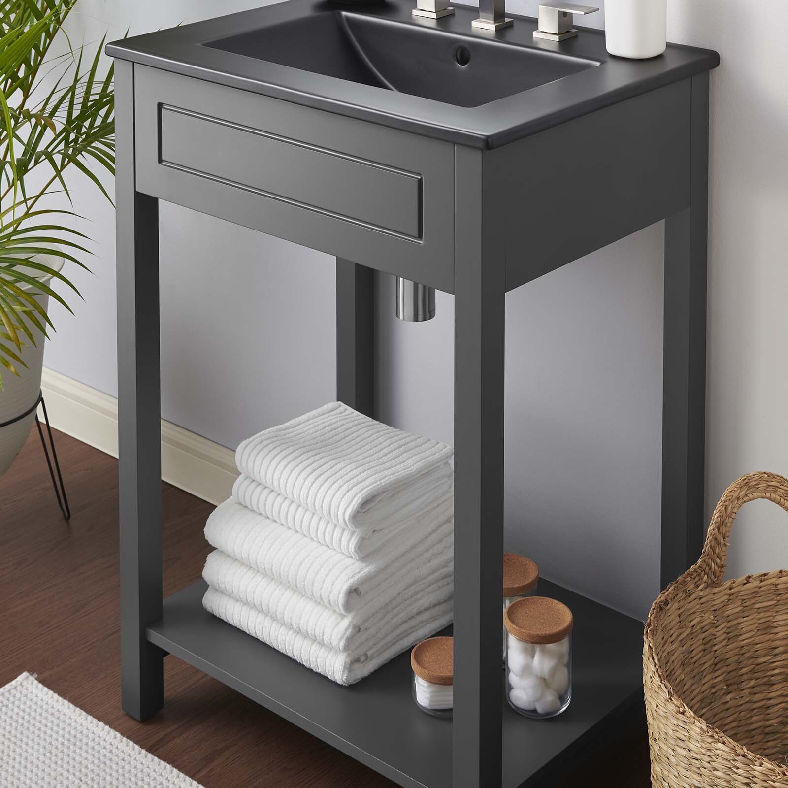 Modway Altura 24″ Bathroom Vanity in Gray Black