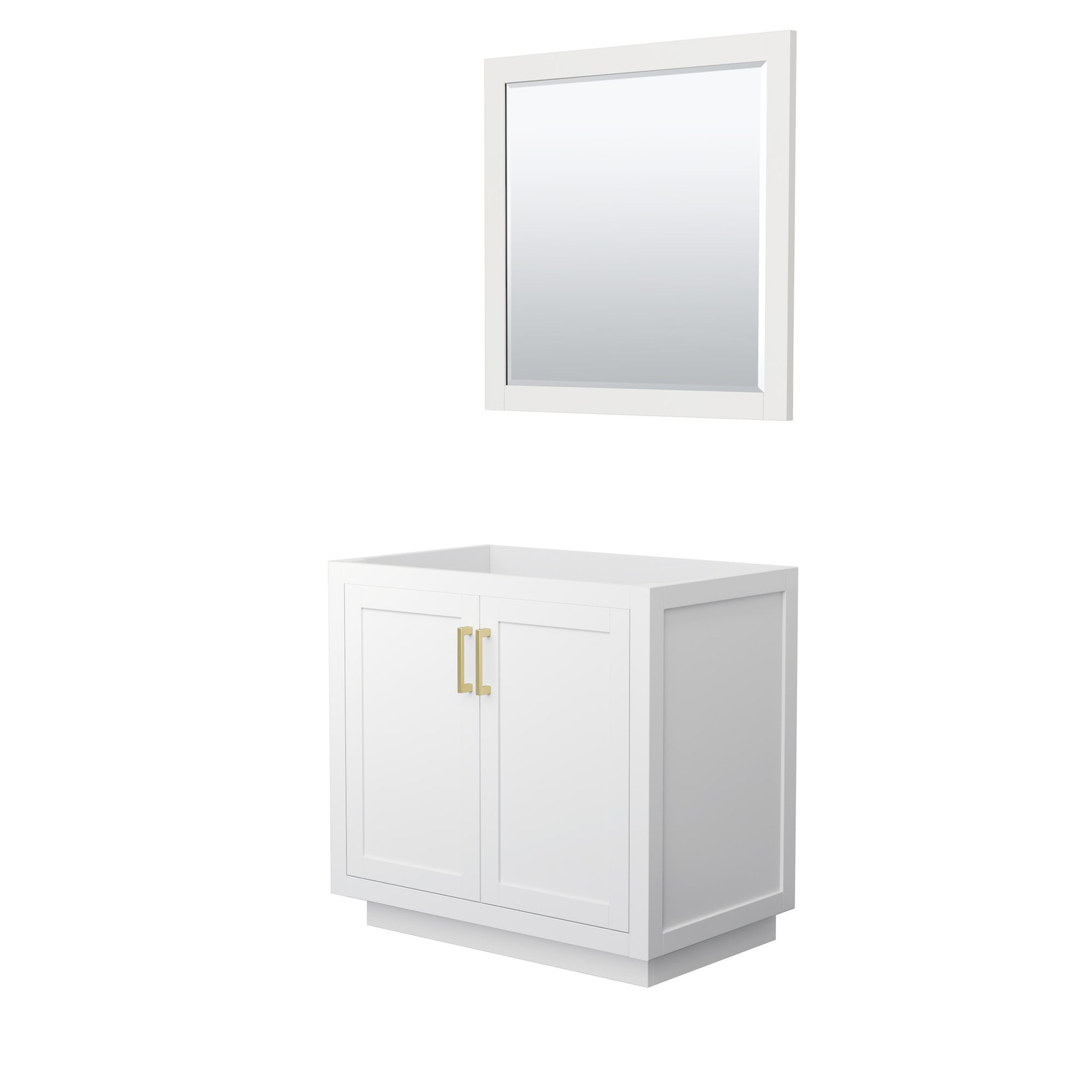 Wyndham Collection WCF2929-36S-CX-M34 Miranda 36″ Single – White / Brushed Gold