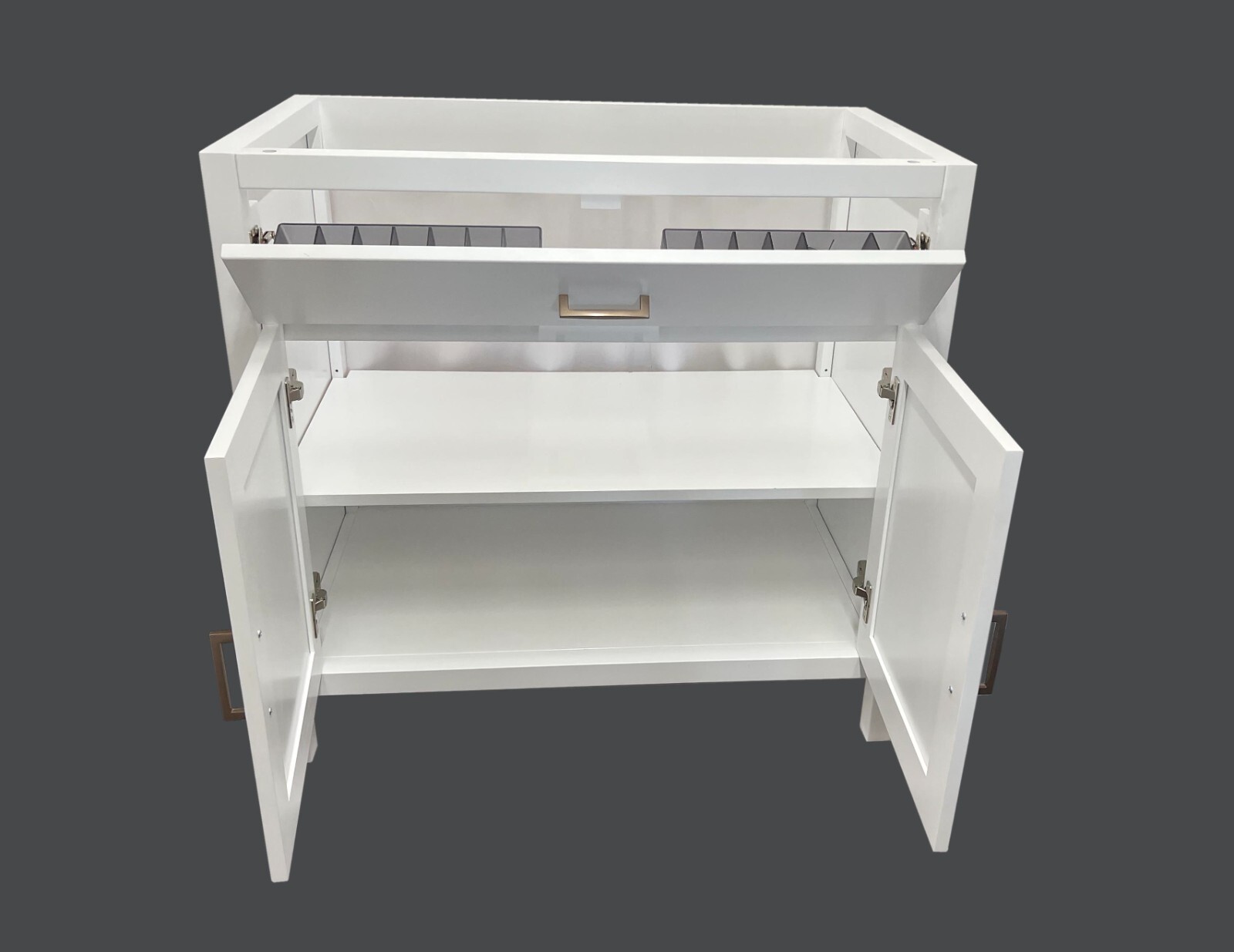 30″ White Shaker Single-sink Bathroom Vanity Base Cabinet NE-V3021-WH