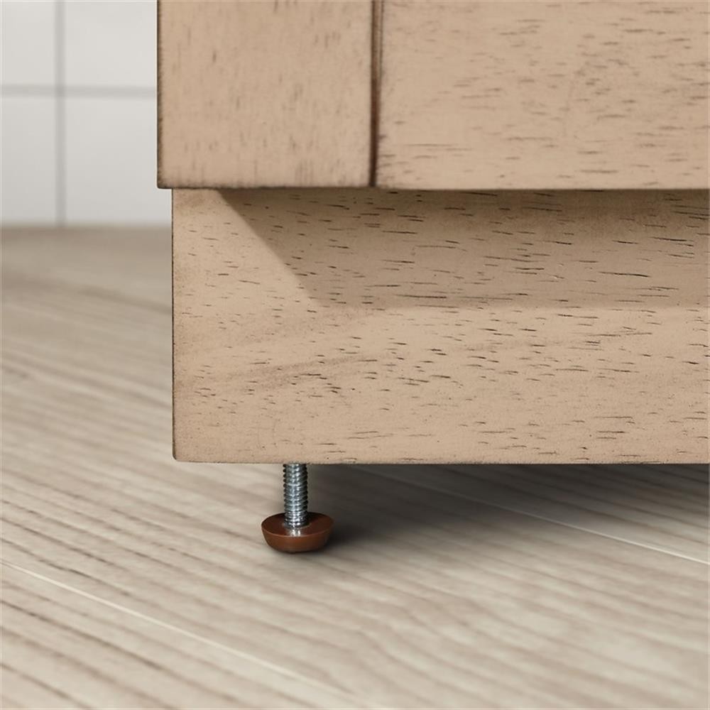 Pemberly Row 30″ Bathroom Vanity in Sahara Birch with White Countertop