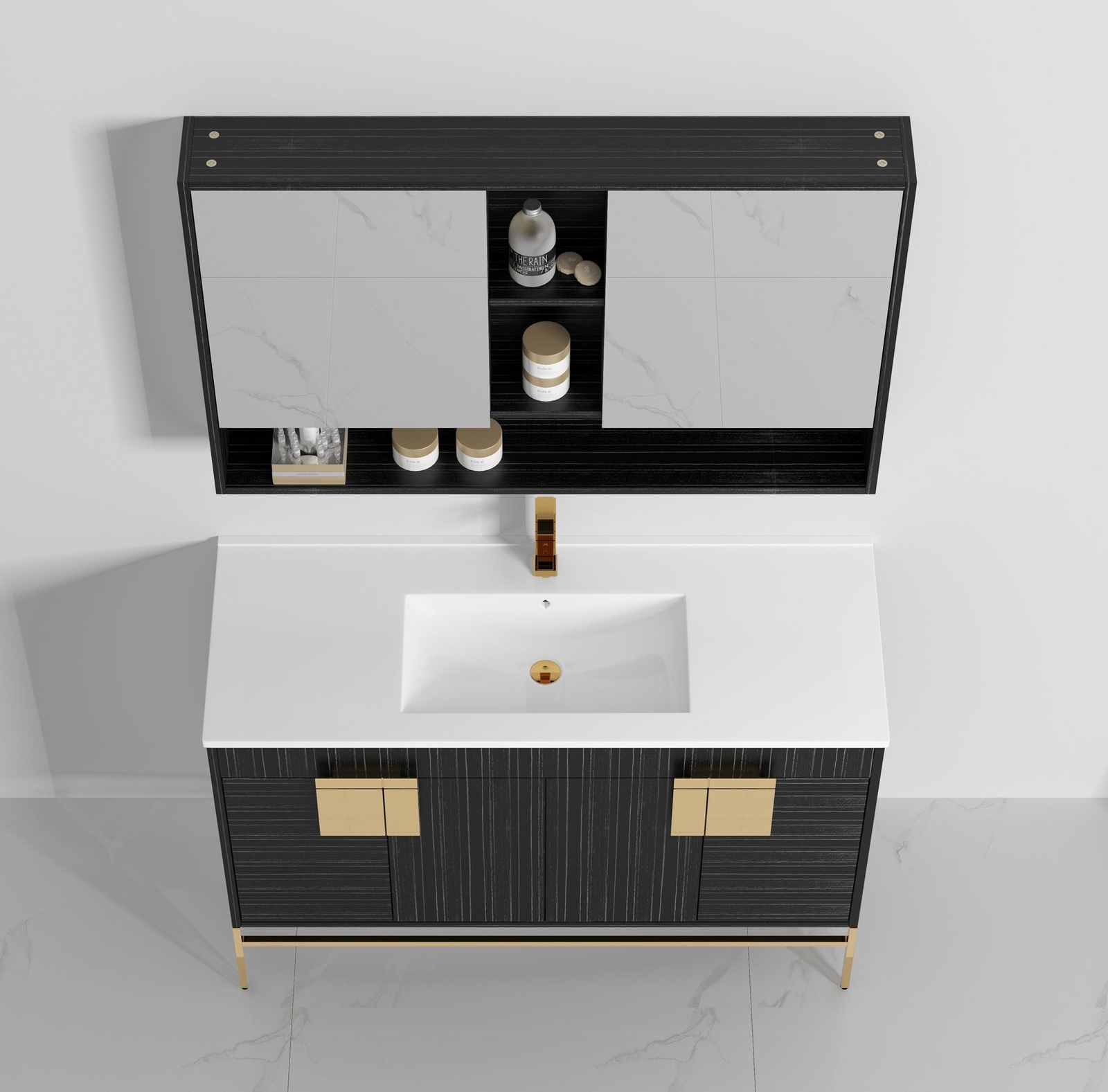 47″ Kuro Minimalistic Dawn Gray Single Sink Bathroom Vanity CL-102DG-50SK
