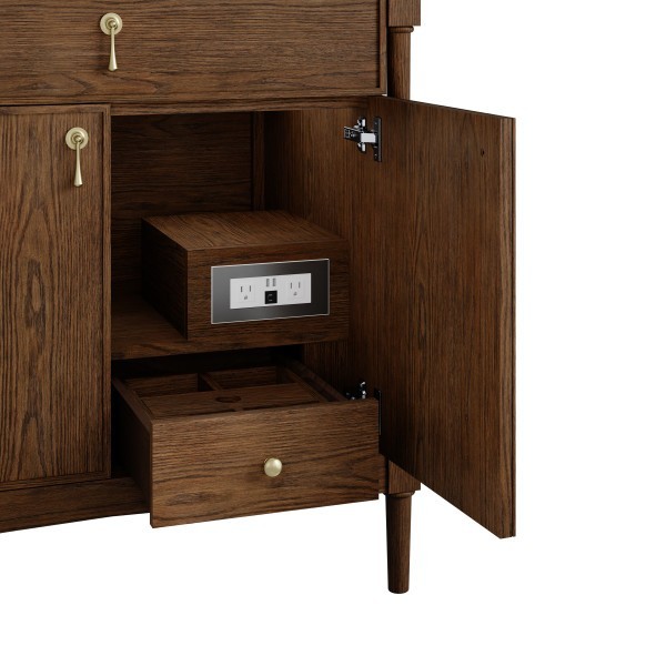 36″ James Martin Kinnsden D680-V36-SBK Single Vanity Cabinet Light Sable Oak