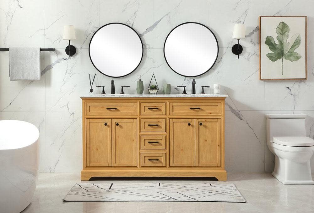 Elegant Lighting VF15060DWH Americana 60″ – Natural Wood