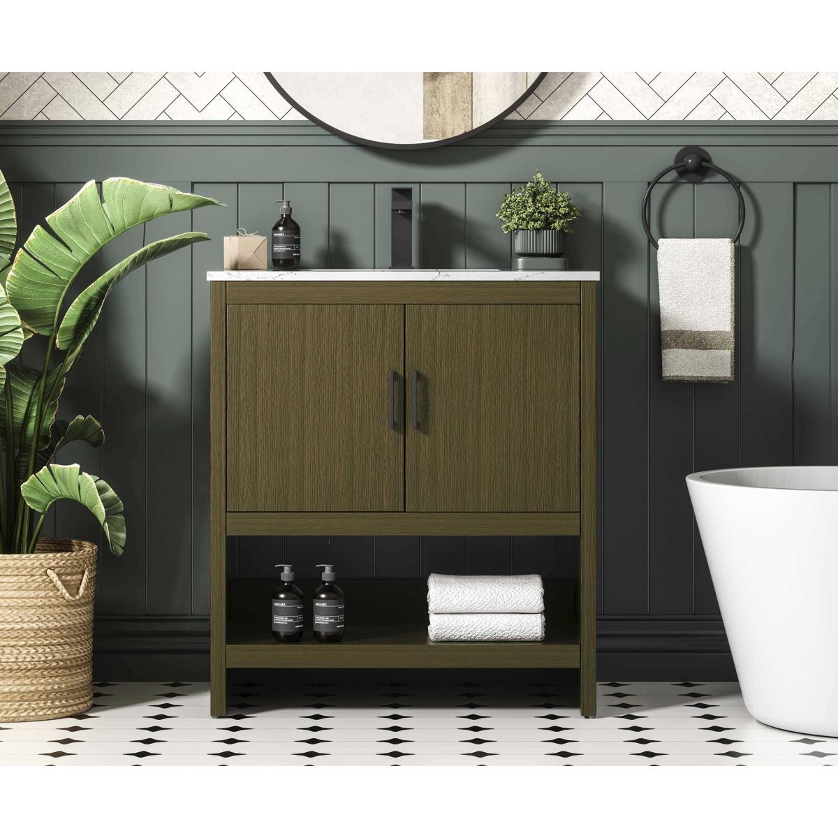 Elegant Lighting VF25230MCB Ira Vanity Chestnut Brown