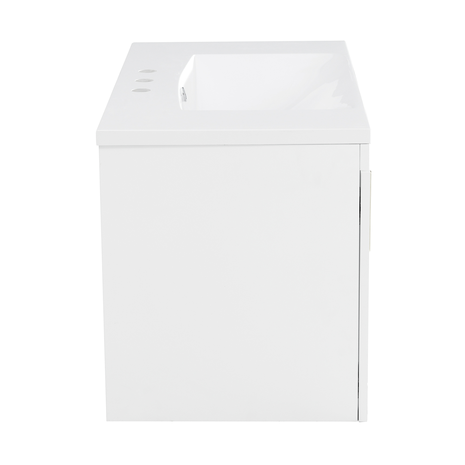 36″ Wall Mounted Bathroom Vanity w/Sink, Floating Vanity Cabinet 2 Drawers Doors