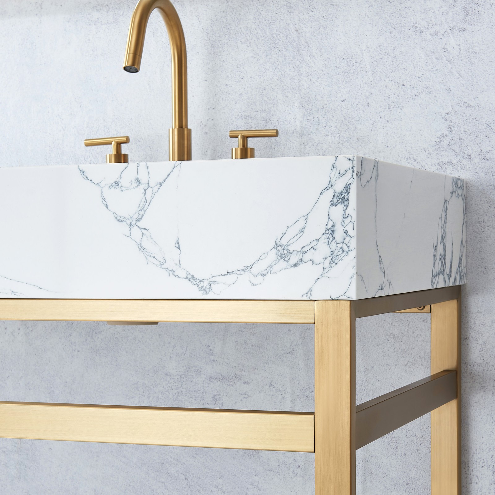 Miseno MV-NM-702772M Ecija 72″ – Brushed Gold / Pandora White
