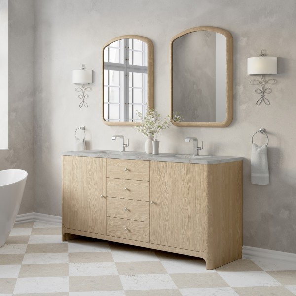 72″ James Martin Gracyn D125-V72-CSD-3VSL Double Vanity Cabinet Victorian Silver