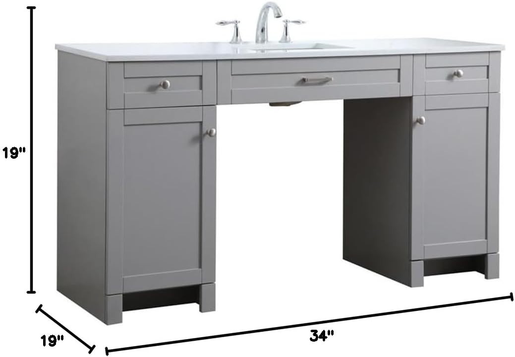 Elegant Lighting VF15032TK 32 inch Single Bathroom Vanity in Teak