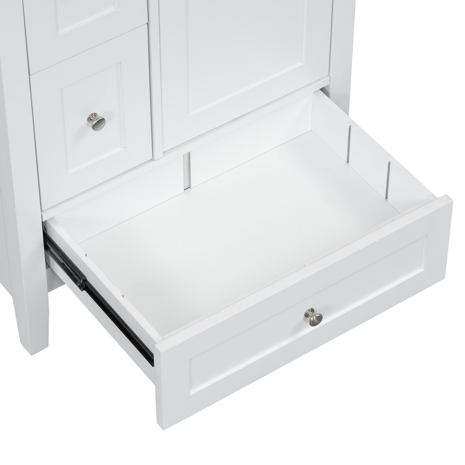 24″ Bathroom Vanity w/Storage, Adjustable Shelf Modern Bathroom Storage Cabinet